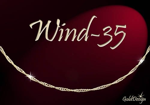 Wind 35 - náramek zlacený